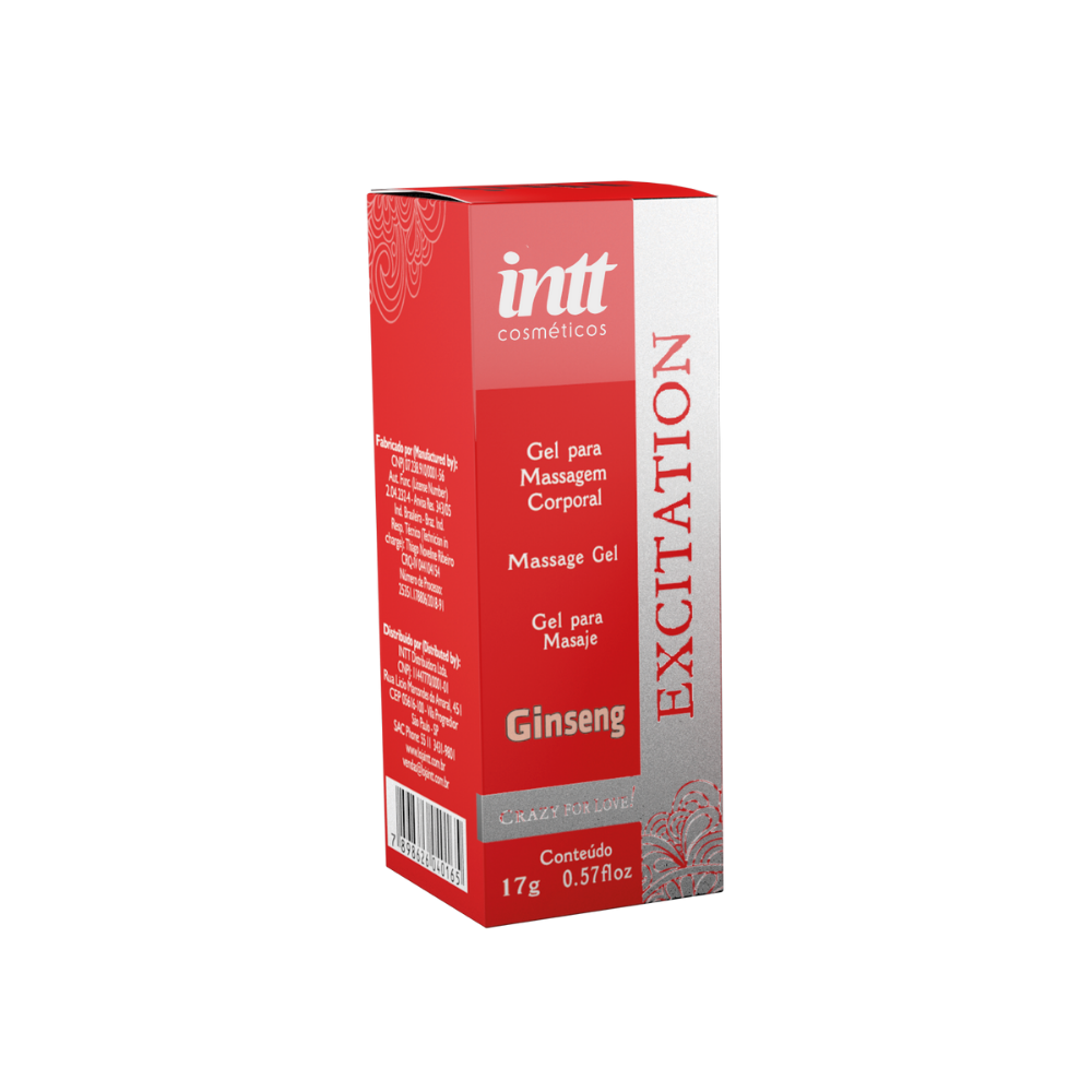 Excitation Gel de Massagem com Ginseng 17g – Intt Cosméticos