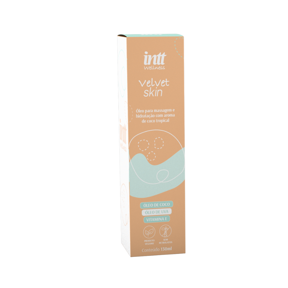 Óleo Velvet Skin Intt 130ml – Massagem Corporal com Toque Aveludado e Coco Tropical