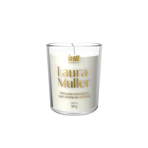 Vela de Massagem Laura Muller Intt 50g com Óleo Quente e Aroma de Verbena